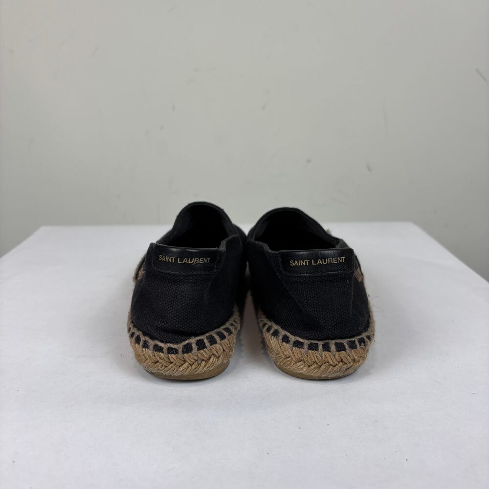 Saint Laurent Spellout Black Espadrilles Women's 7 - Picture 4 of 16